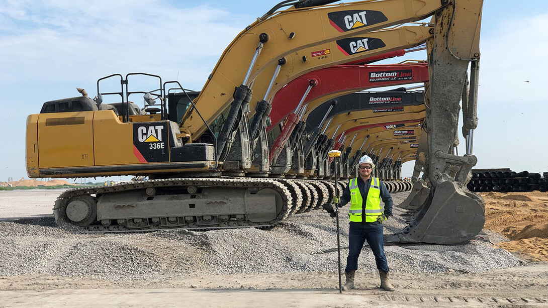 Malik Askar, a Husker graduate who interned with Kiewit Corp. in 2019, now works as a field engineer for Kiewit on a multi-billion-dollar liquified natural gas project.