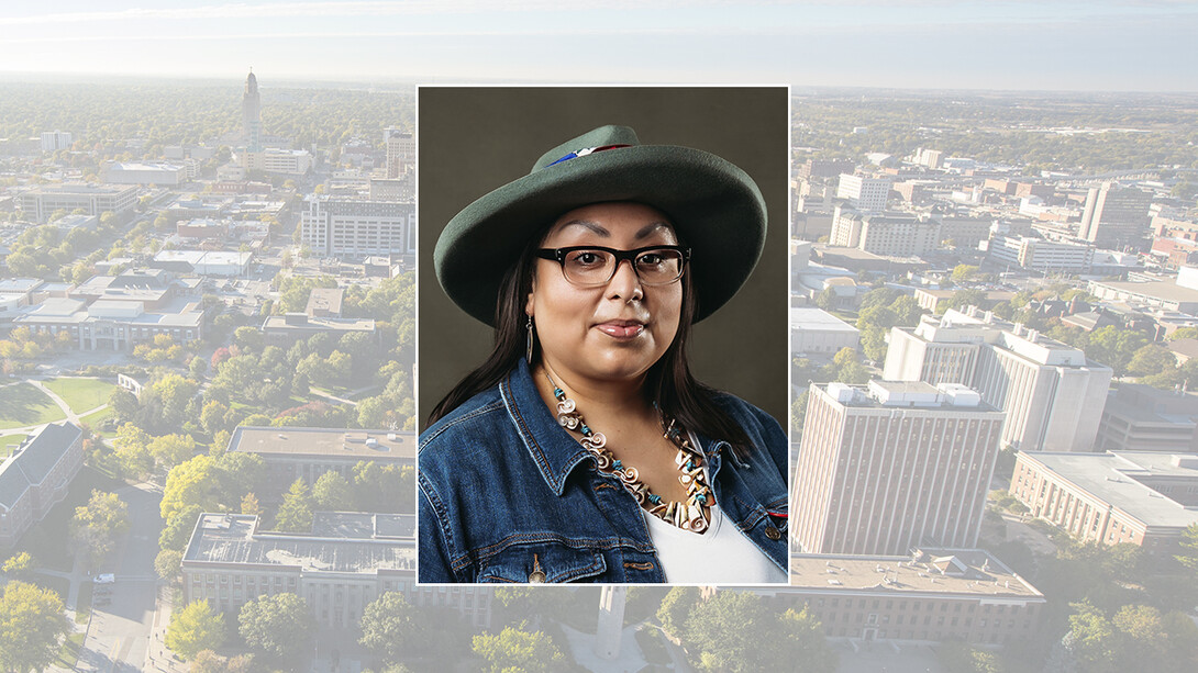 Color photo of Jodi Voice Yellowfish on color campus background