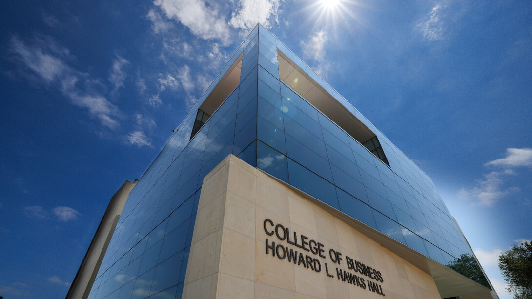 Sun shines over Howard L. Hawks Hall