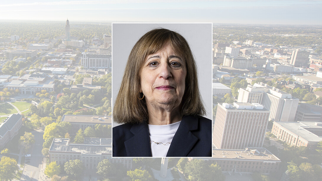 Wendy Cutler, senior vice president at the Asia Society Policy Institute and former acting deputy U.S. trade representative, on a color campus background.