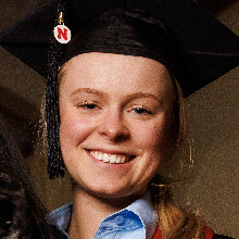 Color portrait of May graduate Izzi Velinsky