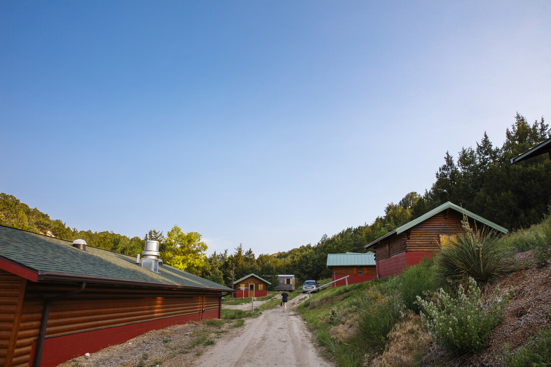 Students who take courses at Cedar Point stay in cabins, eat in the dining facilities and learn on the Nebraska prairie.