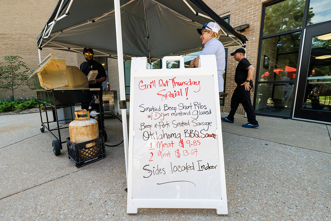 Each Thursday and Friday during lunch features a new barbecue or grill-out menu.