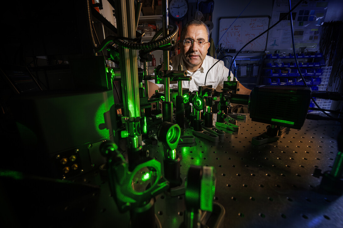 Abdelghani Laraoui, is working to find materials that would improve the performance of quantum computing. To do this, they need to create an environment that is super cold – talking close to zero Kelvin. 