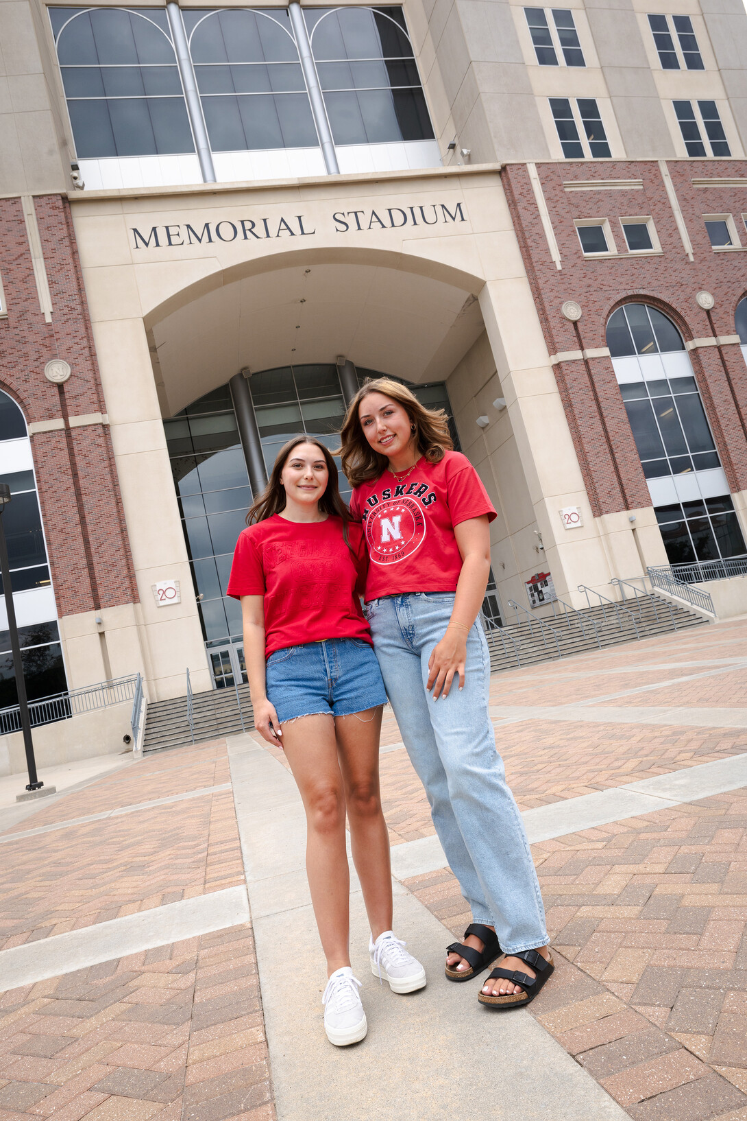 Lauren (left) and Madison Haring are sisters attending the University of Nebraska–Lincoln.