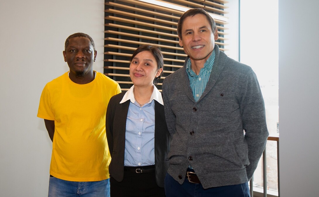 graduate research assistants Deogratias Musoke and Ni Ketut Wilmayani are working with Alex Mason, professor of child, youth and family studies, and CYFS, to explore resilience among vulnerable youth in residential care.