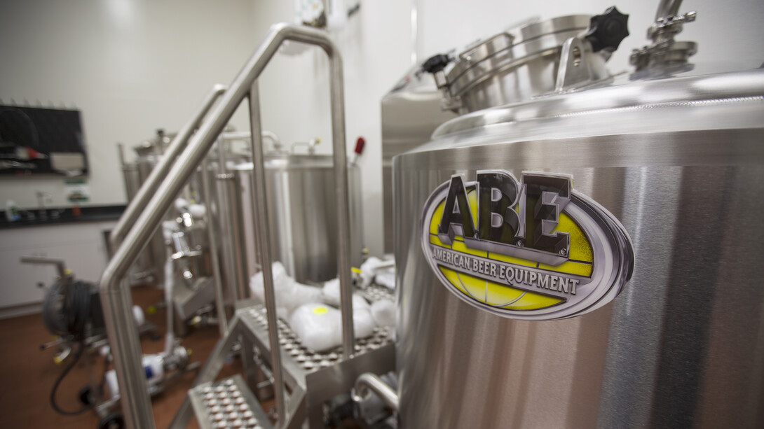 The brewing equipment is part of the university's Food Innovation Center, which is led by the Department of Food Science and Engineering.