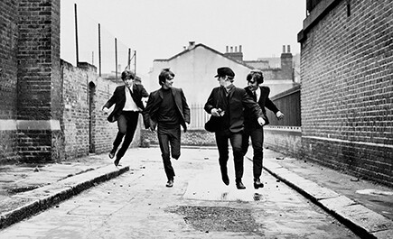 The Beatles in "A Hard Day's Night"