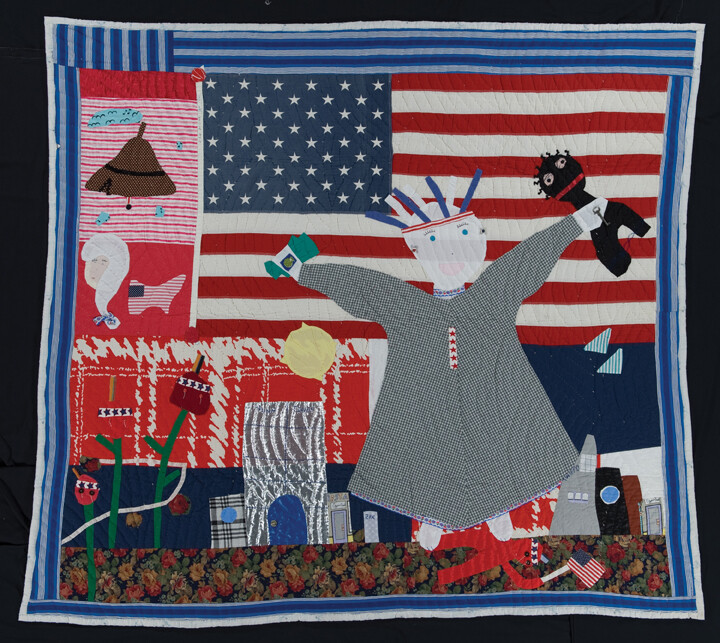 Yvonne Wells' quilt, "Being In Total Control of Herself."