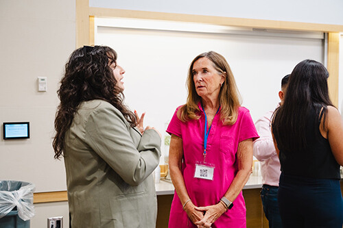 Brianna Ridenour, '18, and Mary Reckmeyer of the Clifton Foundation helped make the Builder Summit possible.