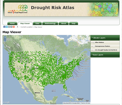 The new Drought Risk Atlas lets users access drought-related data and visualizations for more than 3,000 climate stations across the country.