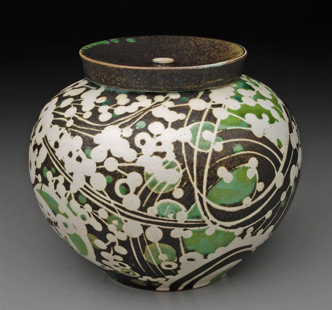 Susan Dewsnap, "Lidded Jar," 6" x 7" x 7",  2010.