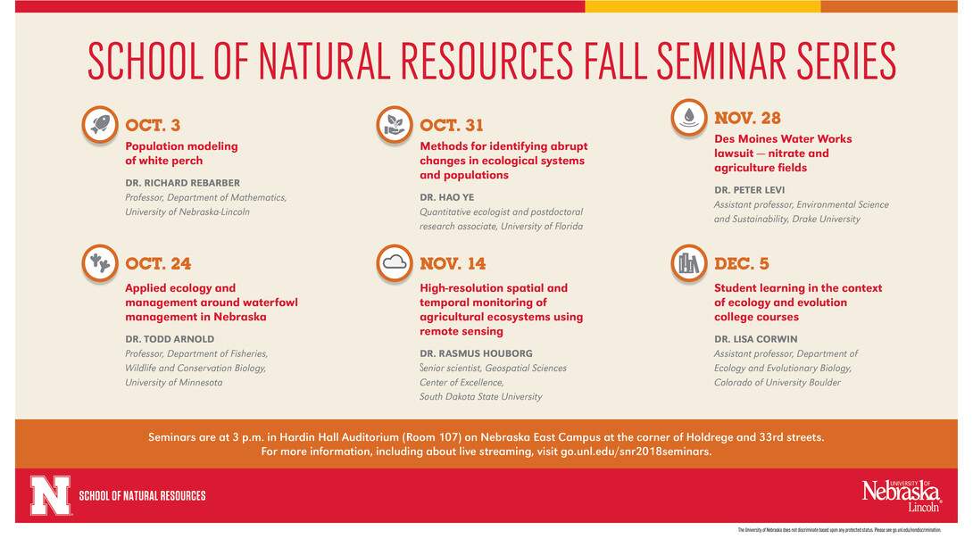 Natural Resources seminar series begins | Nebraska Today