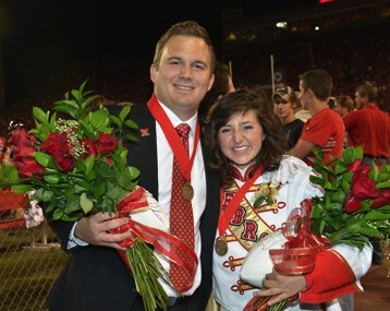 UNL's 2012 Homecoming king Ty Schurr and queen Hannah Lambert.