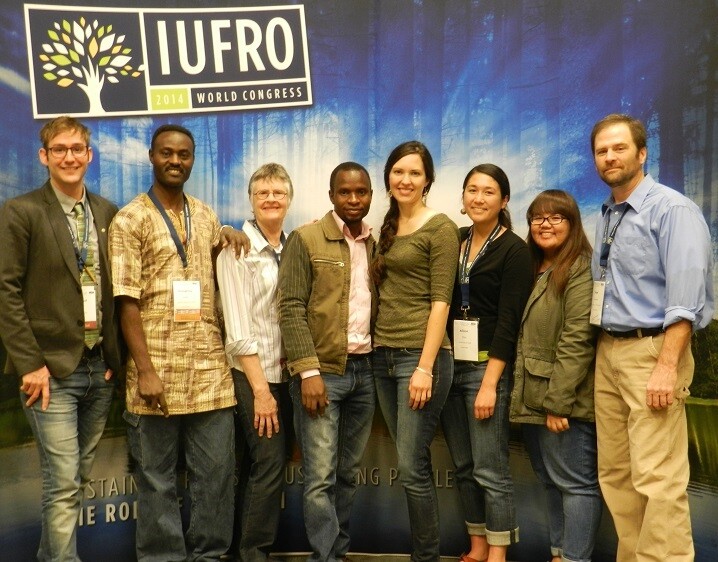 Humphrey Kalibo (second from left) at the 24th International Union of Forest Research Organizations (IUFRO) World Congress, which took place in October in Salt Lake City. (Courtesy photo)