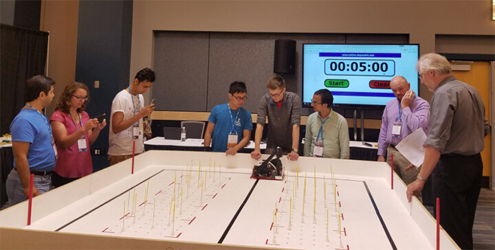 The Huskerbots team competes at the ASABE’s international robotics student design competition, held in July in Spokane, Washington.