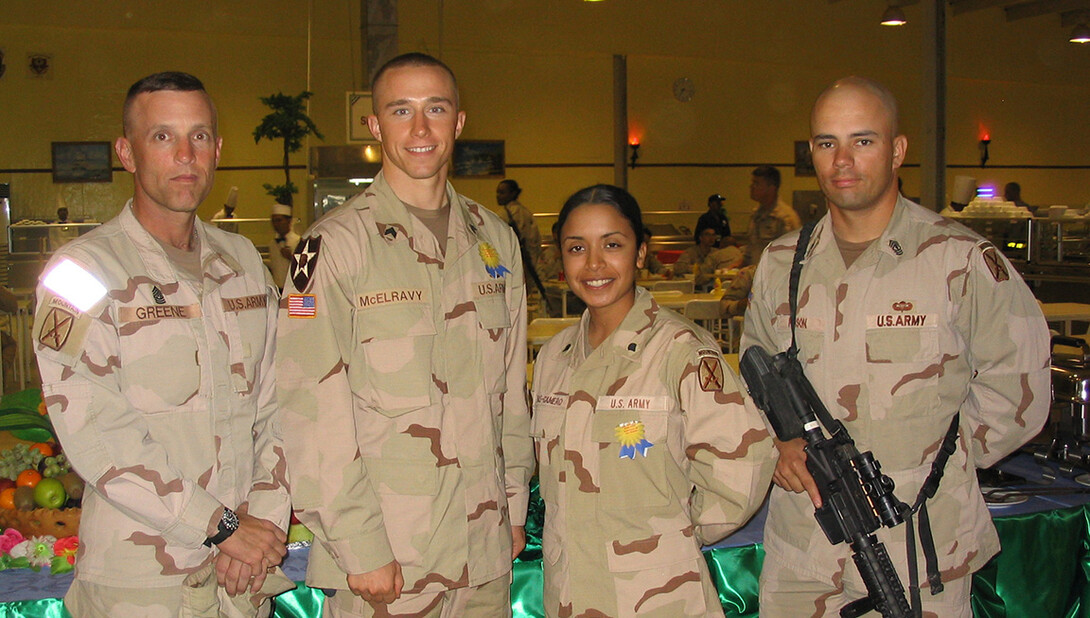 L.J. McElravy (second from left) is photographed in 2005.