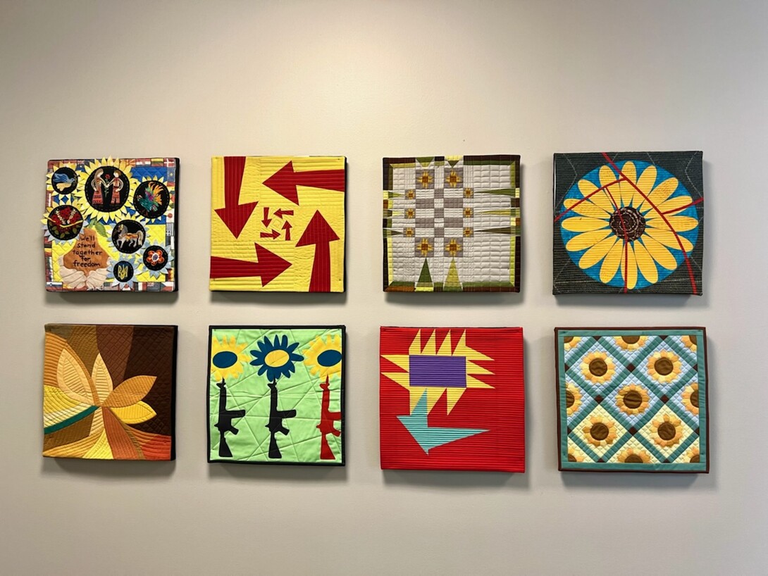 Sunflower Mini-Quilts donated to the Ukraine auction 