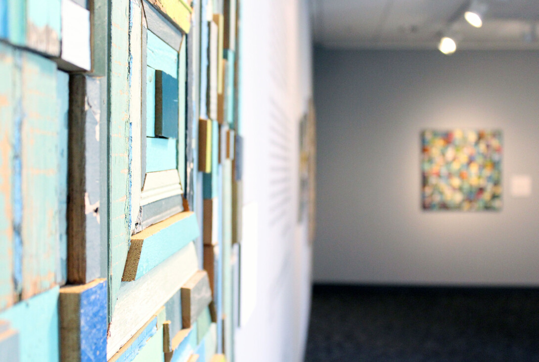 "Memory and Material: Wooden Quilts by Laura Petrovich-Cheney" features pieces made from salvaged debris. The artist will lecture at the International Quilt Study Center & Museum on Thursday.