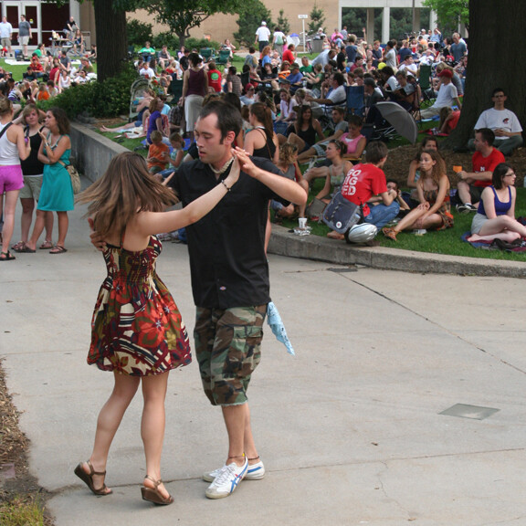 A couple dances during a 2011 Jazz in June concert. The annual series opens June 5.