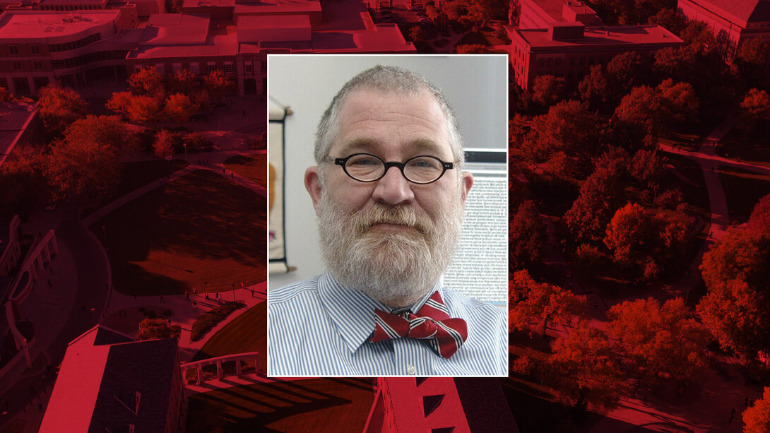 Lahey portrait on red background