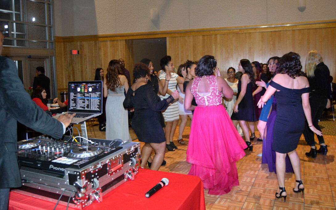 Huskers dance in formal attire during the 2017 Love Gala. The event will kick off Nebraska's observance of Black History Month.