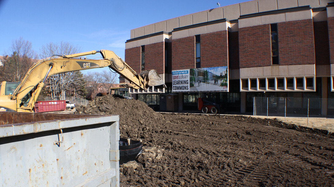 Work on the Love North Learning Commons will include a terraced area outside of the interior space. The project is designed to foster campus collaborations.
