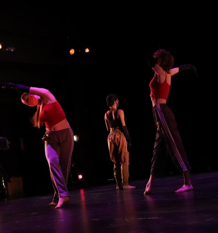 Student dancers perform as part of the Student Dance Project in the fall of 2020.