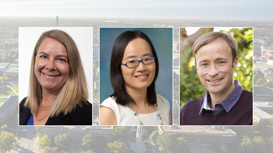 Panel members for the "Media Literacy in the Age of Artificial Intelligence" are (from left) Kjerstin Thorson, Michigan State University; Cuihua (Cindy) Shen, University of California, Davis; and Jevin West, University of Washington.