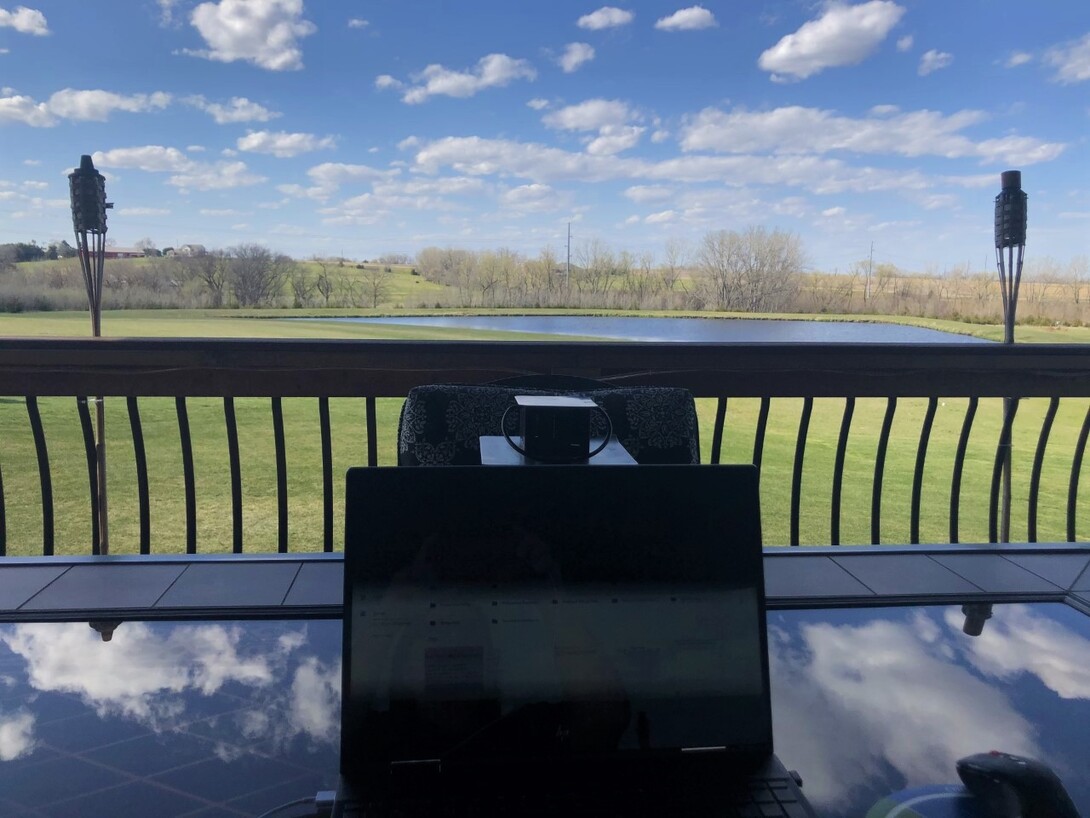 A sunny view courtesy of Becky Mullin's new home office space