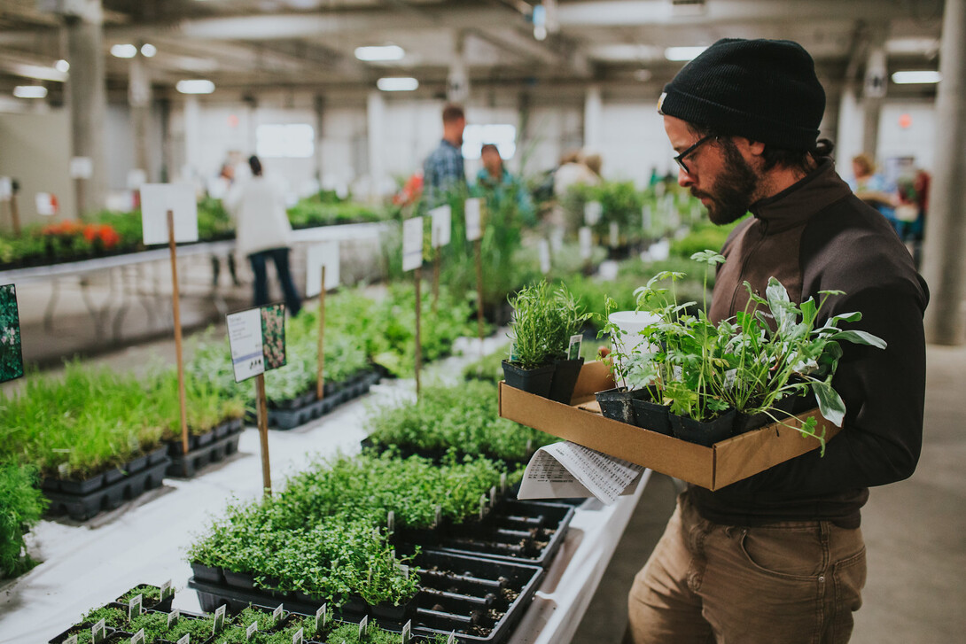 Shopping for plants at the Spring Affair Plant Sale, to be held April 27-29 at the Lancaster Event Center. 