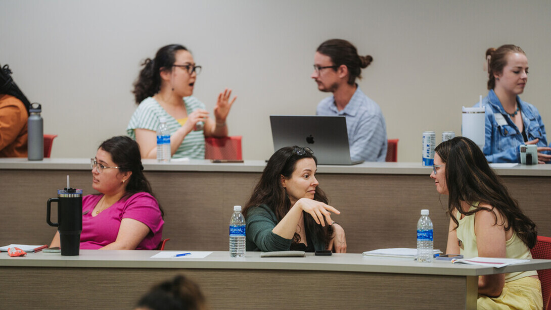 UNL Employees engage in conversation during an ODT session.
