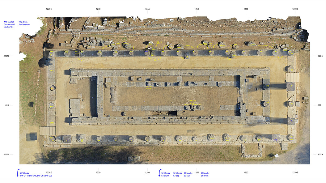 3-D model of the Temple of Hera generated from images captured by UNL's Philip Sapirstein.