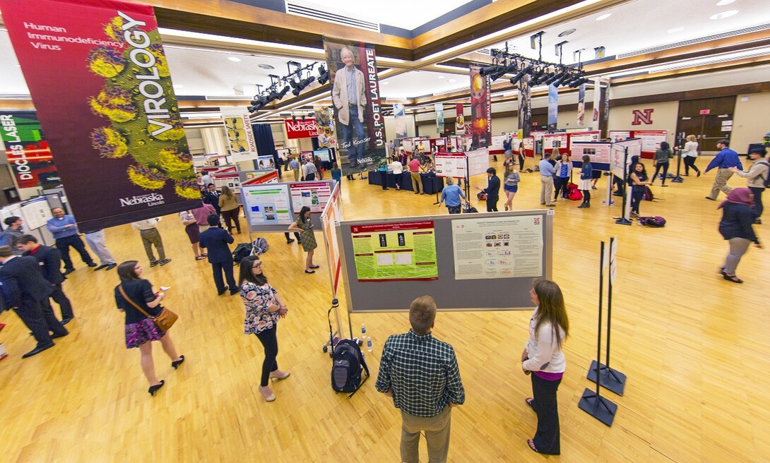 Students presenting their research at the 2016 UNL Spring Research Fair