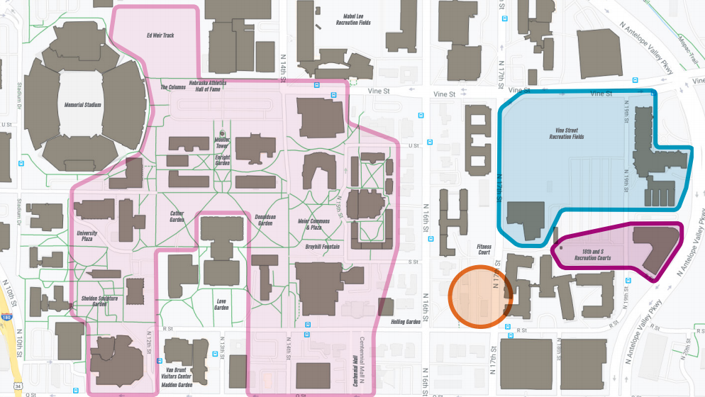 The university has created maps for City (pictured) and East campuses, showing zones that offer spillover Wi-Fi access.