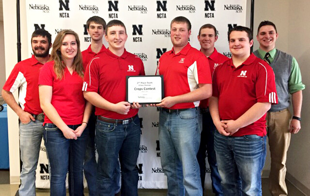 The University of Nebraska–Lincoln Crops Team earns second place at the Nebraska College of Technical Agriculture collegiate crops judging contest March 11 in Curtis, Nebraska.