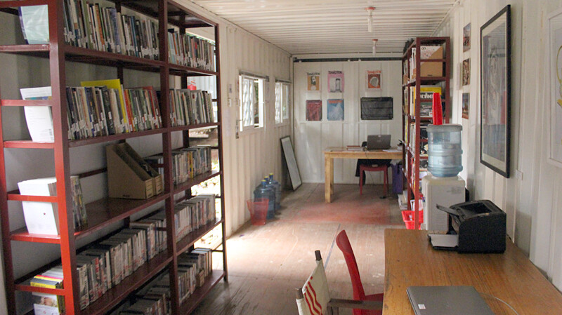 Interior of the Uganda Poetry Library in Kampala.