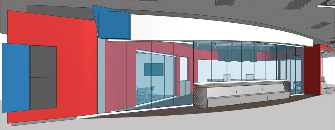  Proposed design for the new Union Bank and Trust branch in the Nebraska Union. The branch will open in March on the north side of the Nebraska Union.