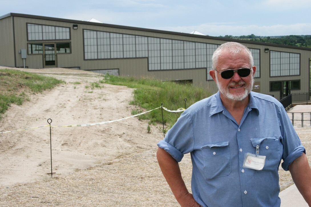 Mike Voorhies, emeritus professor, received the Henry Fonda Award from the Nebraska Tourism Commission for his discovery of and work at Ashfall State Fossil Beds.
