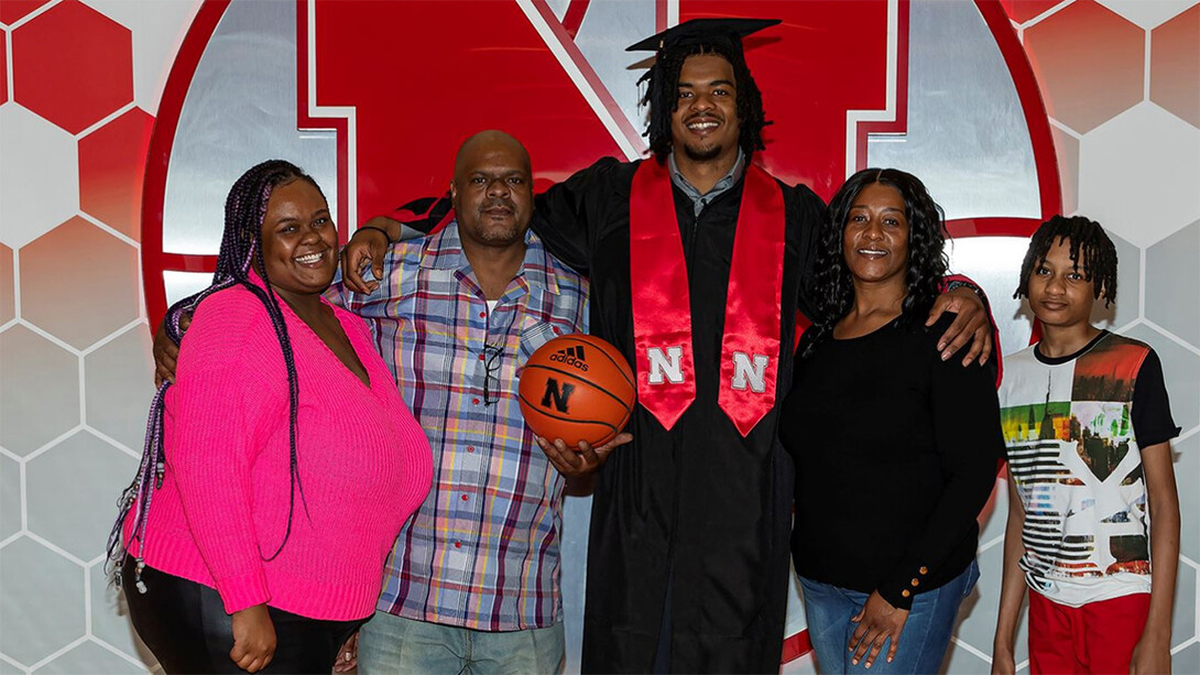 Nebraska's Derrick Walker graduated in May 2021. He is currently enrolled in Graduate Studies and is a member of the Husker men's basketball team.