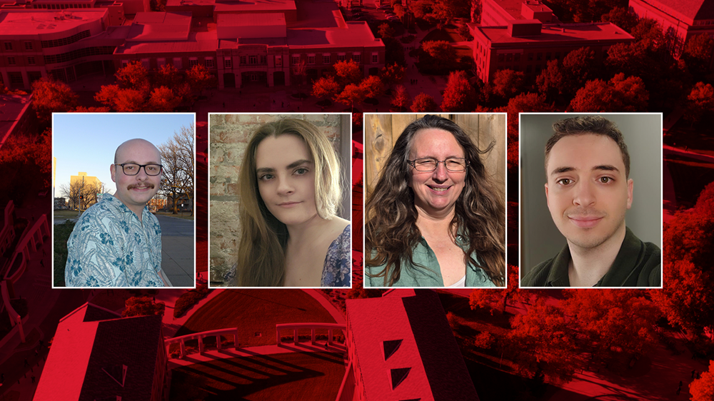 2026 DH Summer Fellows: (left to right) Lexus Root, Brianna Rose DeValk, Dana Hanley, and Henrique Cassol Leal