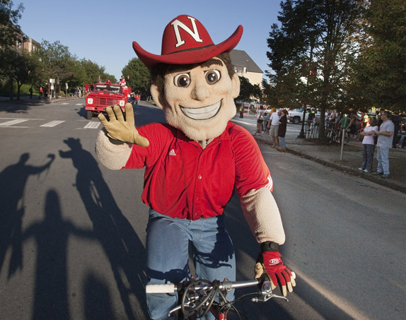 Herbie Husker takes part in the 2012 Homecoming parade.