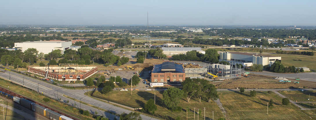 Construction continues on Nebraska Innovation Campus in this image from September.