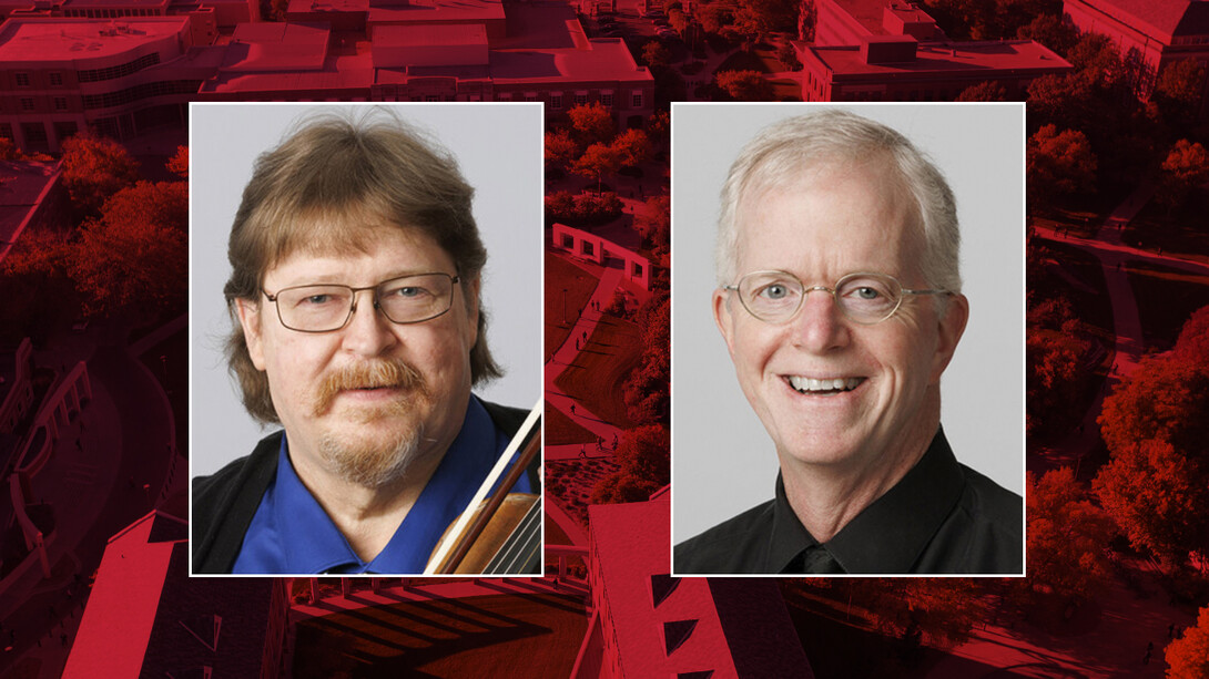Nebraska music faculty David Neely (left) and Clark Potter will perform a recital May 10.