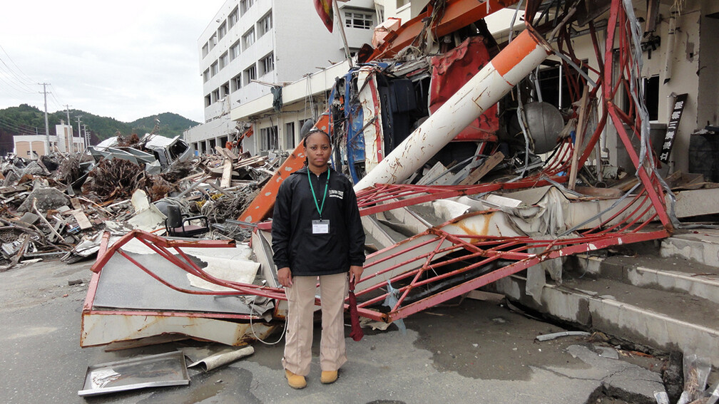 Terri Norton studied the debris fields created by the 2001 tsunami and earthquake in Japan. Norton, whose research includes natural hazard mitigation and management and disaster debris management, is keeping an eye on the debris caused by Hurricanes Harvey and Irma.