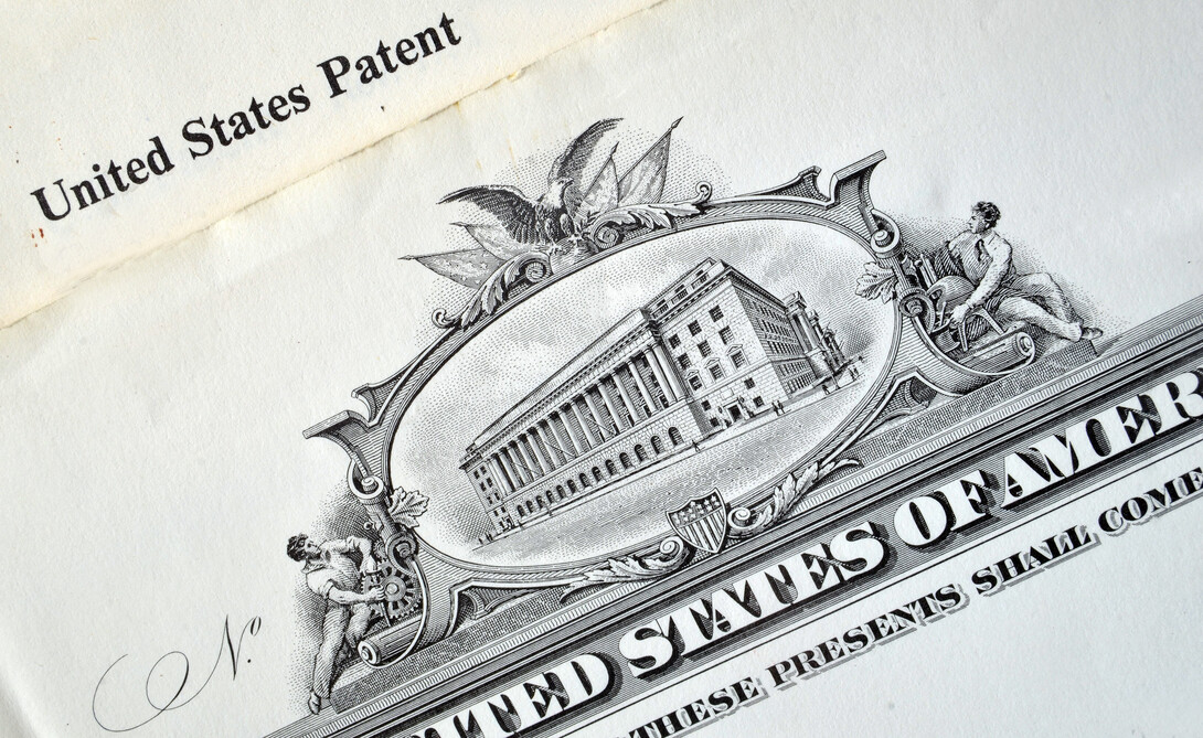 U.S. patent close up