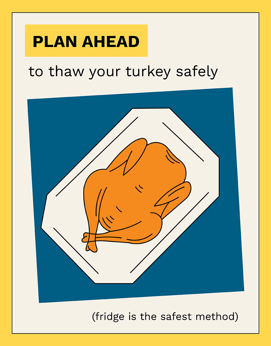 Plan ahead to thaw your turkey safely.